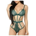 thumbnail image 2 of uublik Lingerie Set for Women Sexy Naughty Sexy Naughty Plus Size Babydoll Lace Bodysuit, 2 of 4