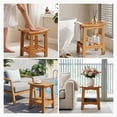 thumbnail image 7 of Gianna 14" Teak Shower Bench, Bathroom Spa Stool for Small Bathrooms Tub Outdoor Use, Non-Slip Adjustable Seat for Seniors, 7 of 7