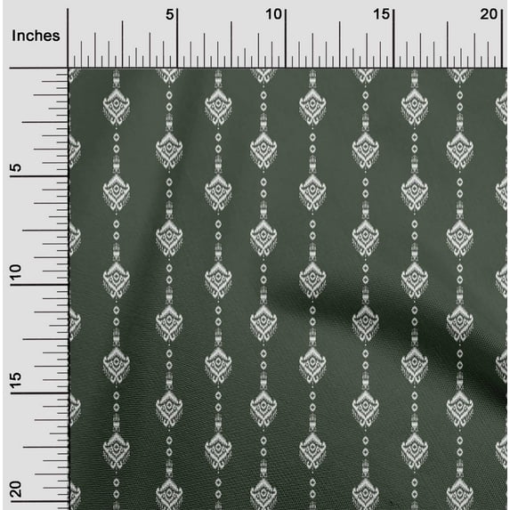 oneOone Cotton Poplin Fabric Ethnic Ikat Print Fabric By The Yard 42 Inch Wide