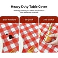 thumbnail image 4 of Rectangle Vinyl PVC Tablecloth, 100% Waterproof Buffalo Plaid Plastic Table Cloth, Oil Proof Heavy Duty Wipeable Table Covers for Dining/Camping/Picnic/Outdoor - 52 x 78, Light Blue, 4 of 6