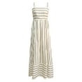 thumbnail image 5 of Women Striped Sleeveless Maxi Dress Swing Cutout Midi Dress Backless Smocked Spaghetti Strap Boho Flowy Sundress, 5 of 6
