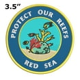 thumbnail image 2 of Protect Our Reefs! Red Sea 3.5 Inch Iron Or Sew On Embroidered Fabric Badge Patch Ocean Beach, Salt Life Iconic Series, 2 of 2