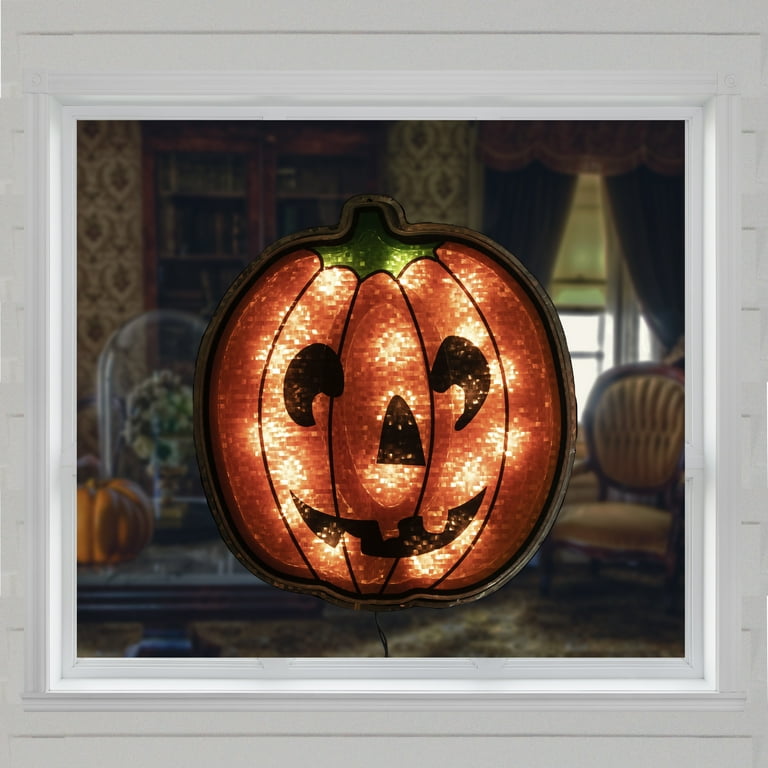 Northlight Lighted Jack O' Lantern Halloween Window Northlight Lighted Jack O' Lantern Halloween Window