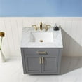 thumbnail image 3 of Ivy 30" Single Bathroom Vanity Set in Gray and Carrara White Marble Countertop without Mirror, 3 of 8