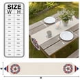 thumbnail image 3 of Patriotic American Flag Table Runner Linen Burlap Table Runner 70 Inches Long Blue Red Flowers Wreath Retro Beige Dresser Scarves for Kitchen Island Coffee Dining Room Party Wedding Decor 13"x70", 3 of 8