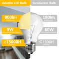 thumbnail image 3 of Bombillas LED dalattin, color blanco suave, 2700 K, 9 W, 800 lm, paquete de 24, 3 of 6