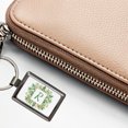 thumbnail image 5 of Letter R Initial Monogram Frame Leaf Metal Rectangle Keychain, 5 of 7