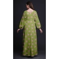 thumbnail image 2 of Bimba Moss Georgette Grandiflora Roses Floral Printed Womenâ€™s Long Sleeve Elastic Waist MaxiÂ&nbsp;DressÂ&nbsp;Gown-XSmall, 2 of 5
