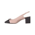thumbnail image 3 of Womens CC35 Pearla Square Toe Block Heel Slingback Heels, Blush/Black, 3 of 5