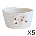 thumbnail image 1 of Cesta de almacenamiento,Cesta de almacenamiento decorativa tejida multiusos,Cesta de almacenamiento de cuerda de algodón Resistente al desgaste Lindo,Organizador Misceláneos Juguetes, 1 of 8