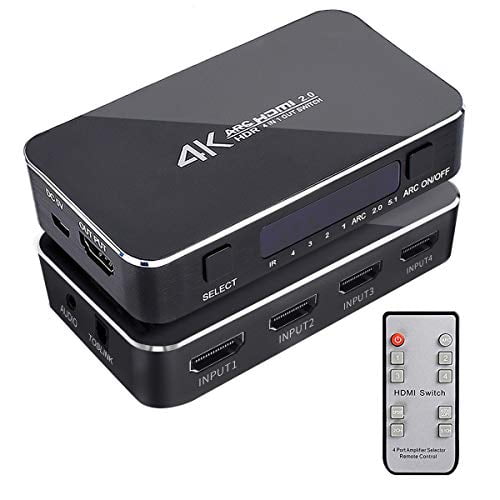 Extracteur audio HDMI 4K, adaptateur de convertisseur de sortie audio HDMI  vers HDMI + 3,5 mm, prise en charge 1080P 3D 