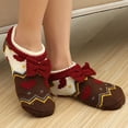 thumbnail image 6 of iHPH7 Slipper Socks Slippers Socks for Women's Ankle Boots Sleep Socks Comfortable Socks for Women Anti Slip Socks for Women Thick Fuzzy Socks Brown One Size, 6 of 7