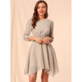 thumbnail image 4 of INSPIRE CHIC Robe Fleurie pour Femme Manches Froncées Robes Smockées, 4 of 6