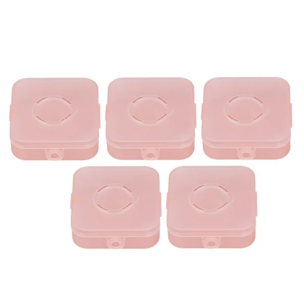 Caja de almacenamiento NikouMX para esponjas en polvo 5 uds color Rosa transparente