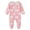 b15-Pink, variant on KPOPLK Baby Pajama with Mitten Cuffs Button Down Clothing Infant Cotton Clothes Sleeper Pjs, Footed Sleep Play Size 0-3 Months