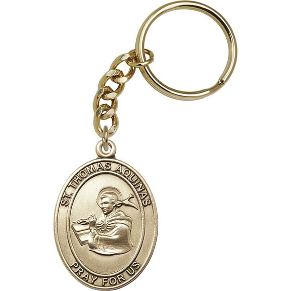 Gold Oxide St. Thomas Aquinas Keychain