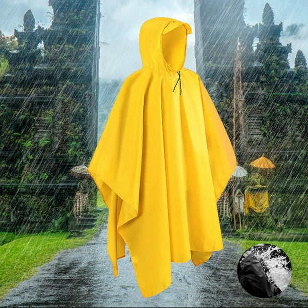 Poncho de lluvia con capucha, chaqueta impermeable, impermeable