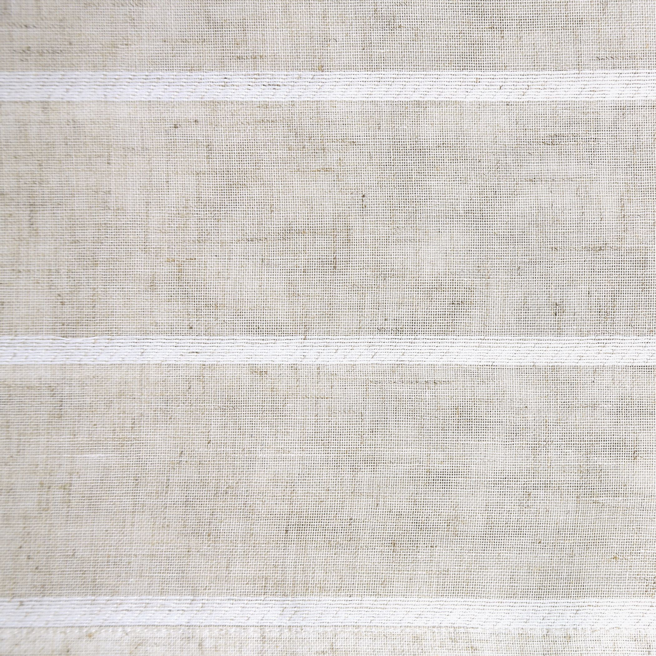 Clean Window Twill Stripe Anti-Dust Linen Blend Sheer Curtain Panel, 52"x63", 52"x63", White/Linen