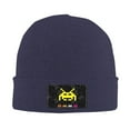 thumbnail image 2 of ZICANCN UFO Invader Alien Space Game Knit Beanie Hat , Winter Cap Soft Warm Classic Hats for Men Women Navy Blue, 2 of 8