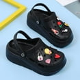 thumbnail image 7 of Gardener Platform Clogs Slippers Mules High Heels Wedge Sandals Red Comfort Shoes for Women, 7 of 7