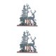 thumbnail image 3 of Billuyoard Árbol de Navidad y adornos de animales artesanal de pie Decoraciones de escritorio de Navidad alce navidad 2Conjunto, 3 of 6