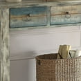 thumbnail image 3 of Entryway Table, Rectangular Console Table with 3 Drawers and 1 Shelf, Sofa Table for Hallway, Entry Way, Living Room, Foyer, Antique Grey and Teal, 3 of 5