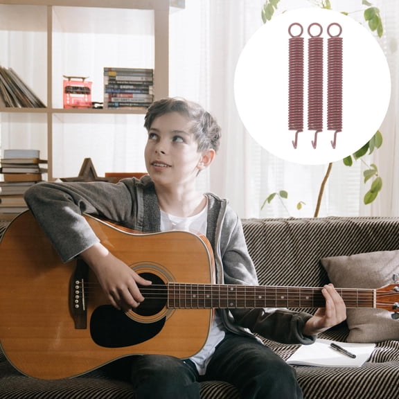 SEWCHICS 6Pcs Red Guitar Bridge Extension Tremolo Springs Practical Use for Electric Guitar Repair