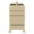 thumbnail image 6 of 5-Tier Rotating Storage Cabinet, Rolling Utility Cart with Wheels, 360 Spin Organizer, White Modern Minimalist Mobile Storage Shelf for Home Organization, Bedroom, Closet, Entryway, 6 of 20