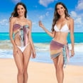 thumbnail image 5 of joogoo Sunset Beach Landscape Women's Beach Sarong Bathing Suit Wrap Swimwear Cover Ups S, 5 of 7