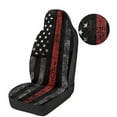 thumbnail image 3 of Pzuqiu Firefighter Flags Car Seat Cover Warm Anti-Slip Car Seat Covers Front Seats Covers Easy to Install with Elastic Edge Protector Full Coverage Design Fit for Cars SUV Sedan, 3 of 7