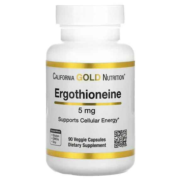 California Gold Nutrition Ergothioneine, 5 mg, 90 Veggie Capsules