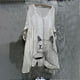 thumbnail image 2 of Vestido HUOGUO Vintage Floral Manga 3/4 para mujer, talla grande, 2 of 4