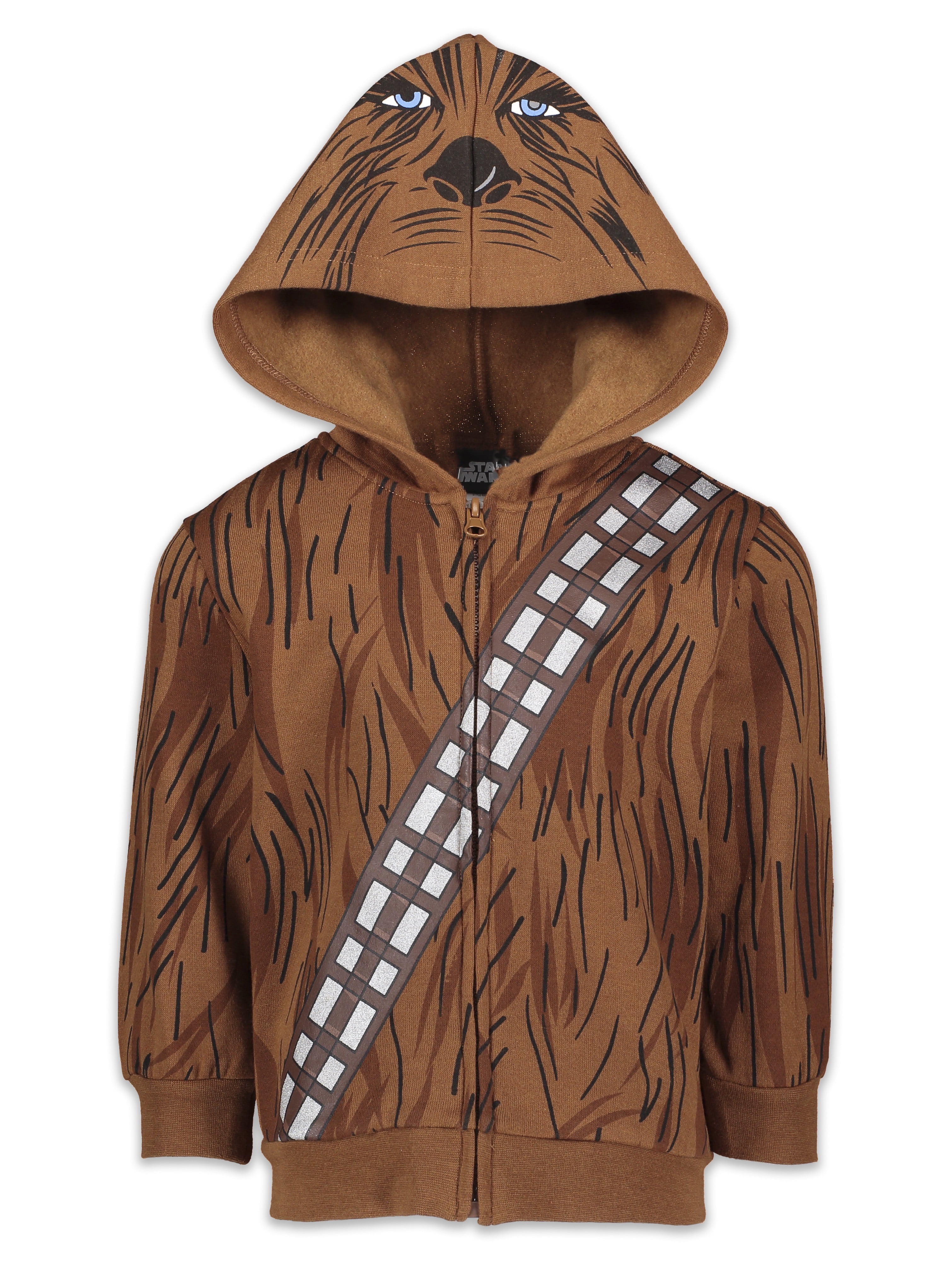 NWT Boys XL Brown CHEWBACCA Star Wars Costume Hoodie Sweatshirt XL 