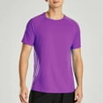 thumbnail image 3 of Men's Sports T-shirts Crewneck Short Sleeve Undershirt Casual Elastic Fitness Running Gym Workout Cool Exercise Athletic Tee, 3 of 7