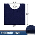 thumbnail image 2 of Smiry Chenille U-Shaped Toilet Bathroom Rugs, Soft Absorbent Non-Slip Contoured Carpet, Machine Washable Bathroom Mats, 20"X20", Navy Blue, 2 of 7