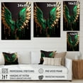 thumbnail image 4 of Designart Green And Gold Angel Wings I Canvas Wall Art, 4 of 5