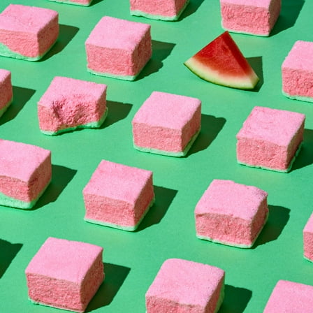 The Marshmallow Shop Handcrafted Watermelon Marshmallows, Fruity Kosher Sweet Snack, 6-Pack