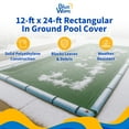 thumbnail image 2 of Blue Wave 12' x 24' 12-Year Rectangular In Ground Pool Winter Cover, 2 of 7