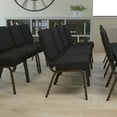 thumbnail image 3 of Flash Furniture HERCULES Series 21''W Stacking Church Chair in Black Dot Patterned Fabric - Gold Vein Frame, 3 of 13