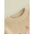 thumbnail image 5 of Bagilaanoe Newborn Baby Girl Boy New Year Clothes Knitted Sweater Long Sleeve Letters Embroidery Pullover 3M 6M 9M 12M 18M Infant Warm Jumpers Tops Fall Loose Knitwear, 5 of 9