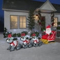 thumbnail image 2 of Gemmy Christmas Inflatable Santa's Sleigh with Raccoons, 5 ft Tall, Multi, 2 of 4
