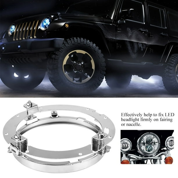 2 Faros Led Redondos 7 Pulgadas 17 Leds 51w Para Jeep 4x4 | Meses Sin