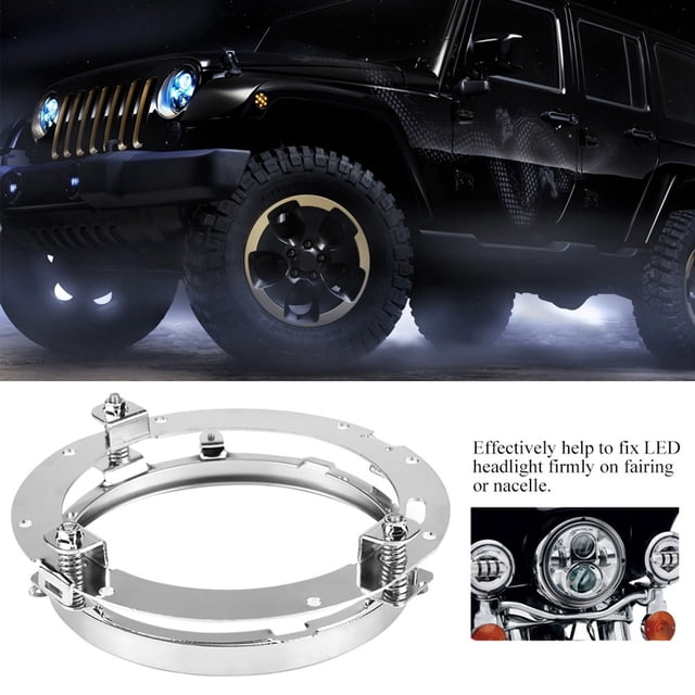 Anillo Redondo de la Luz Delantero del Automóvil, Soporte de Lámpara de Lámpara de Soporte de Soporte de Letrero Redondo de 7 Pulgadas
