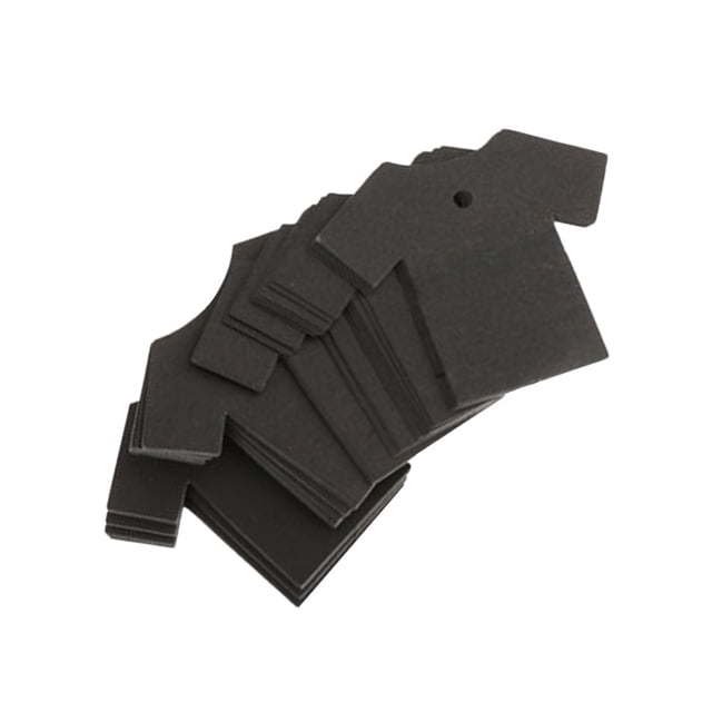 KALLORY 100Ud Etiquetas Kraft Papel Negro Con Agujero Para Colgar Y Manualidades