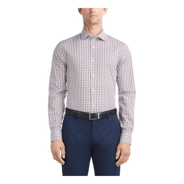 Camisa de vestir Tommy Hilfiger, entallada, de sarga elástica, para hombre, azul