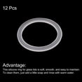 thumbnail image 3 of Uxcell 70mm Rubber Gasket, 12 Pack Silicone Seals for Glass Jars, Standard Mouth Leak Proof Fits Canning Lids (White), 3 of 6