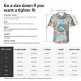 thumbnail image 5 of Pofeuu Colorful Donut Print Hawaiian Shirt for Men Sleeves Casual Button Down Summer Beach Dress Shirts T-Shirts,Small, 5 of 7