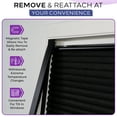 thumbnail image 4 of Sleepy Time Tracks Light Blockers for Blinds - Original PVC Light Blocking Strips for Blinds, Window Light Blockers for Blackout Shades, Made in USA (60" Removable Black), 4 of 14