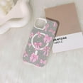 thumbnail image 4 of Compatible with iPhone 15 Case Cute Bow Knot Pattern Compatible with MagSafe Silver for Women Girls Pink Ribbon Shockproof Protective Phone Cover, 4 of 14