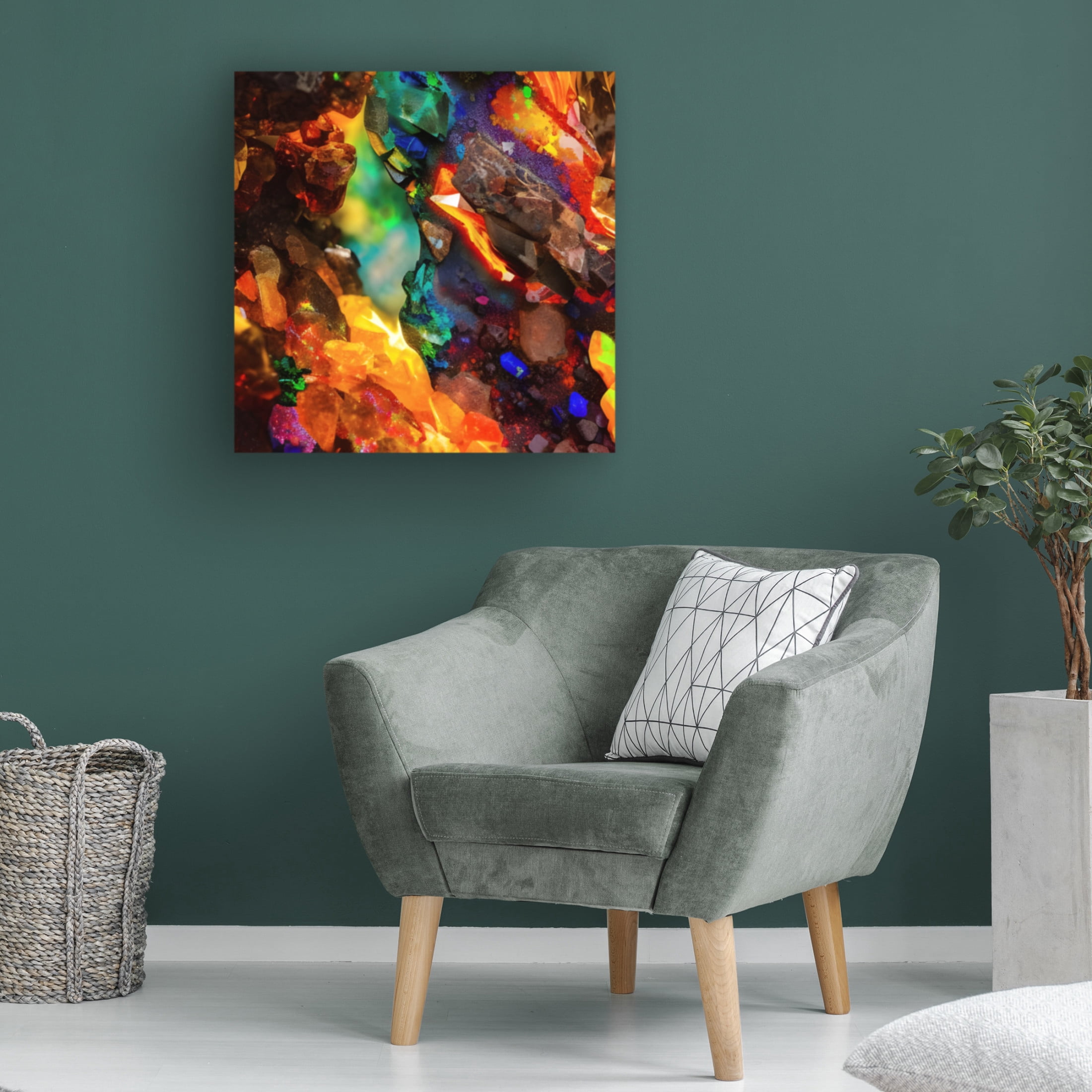 Canvas Wall Art - Tina Lavoie 'Geology 101 Part One' Wall Art for Living Room, Bedroom, or Office Décor by Trademark Fine Art - 14 x 14 Inches